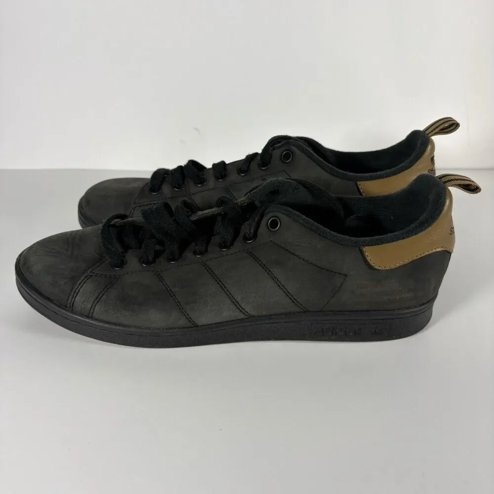 Adidas Originals Men's Size 10.5 Stan Smith Winterized Sneakers Black Brown